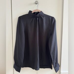 Black High-Neck Blouse